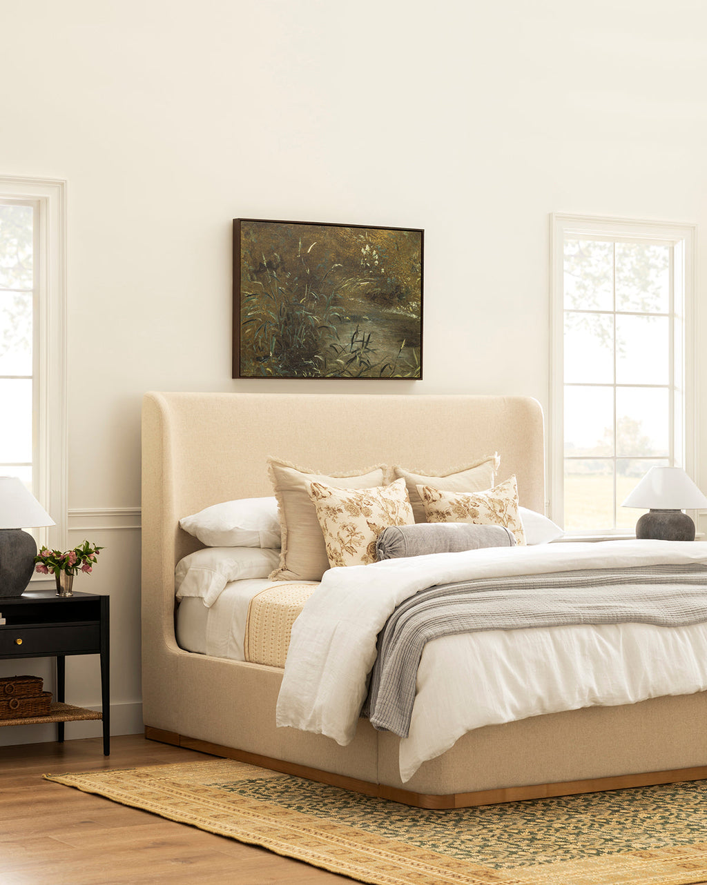 Penelope White Linen Duvet Cover