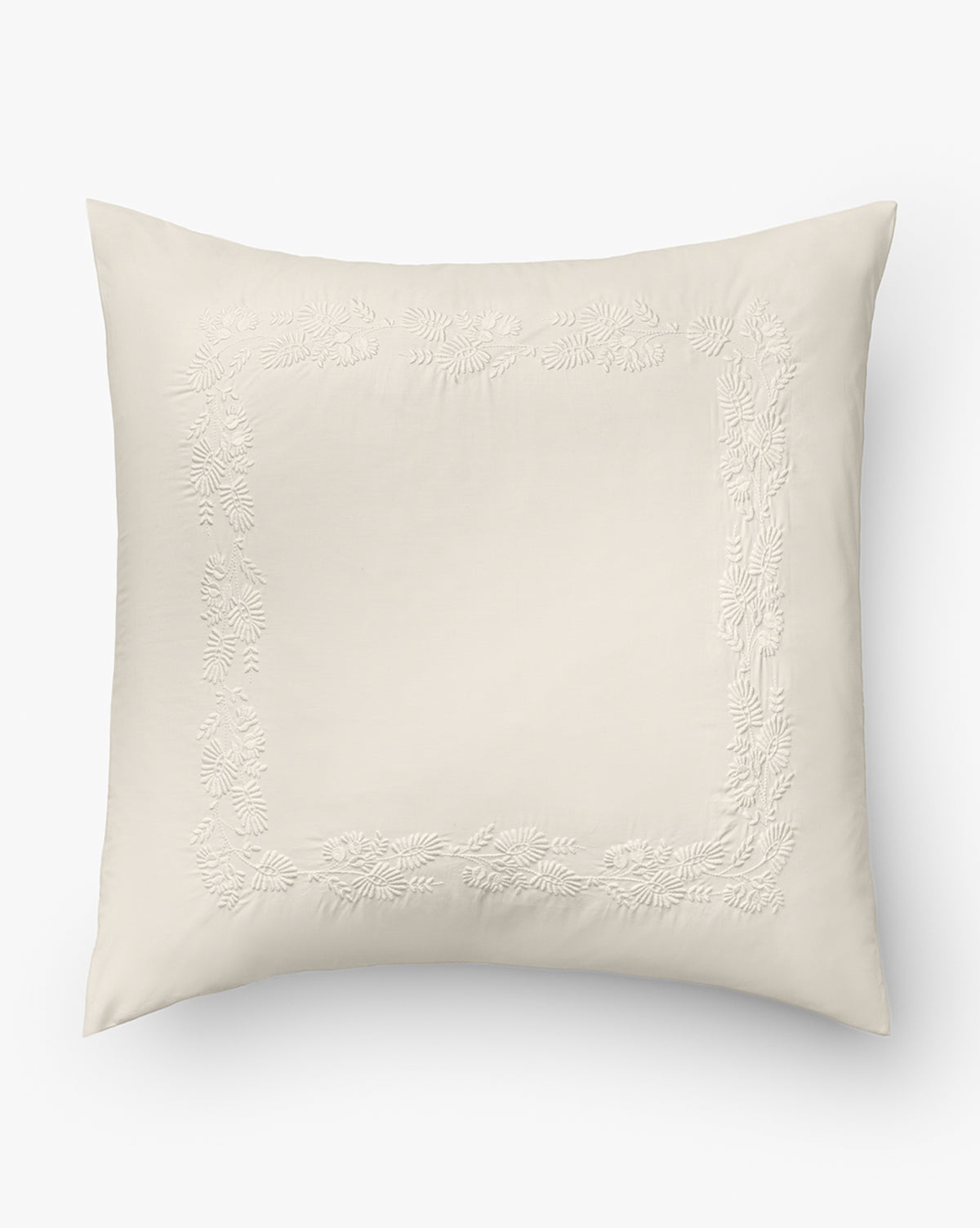 Bianca Organic Percale Embroidered Shams (Set of 2)