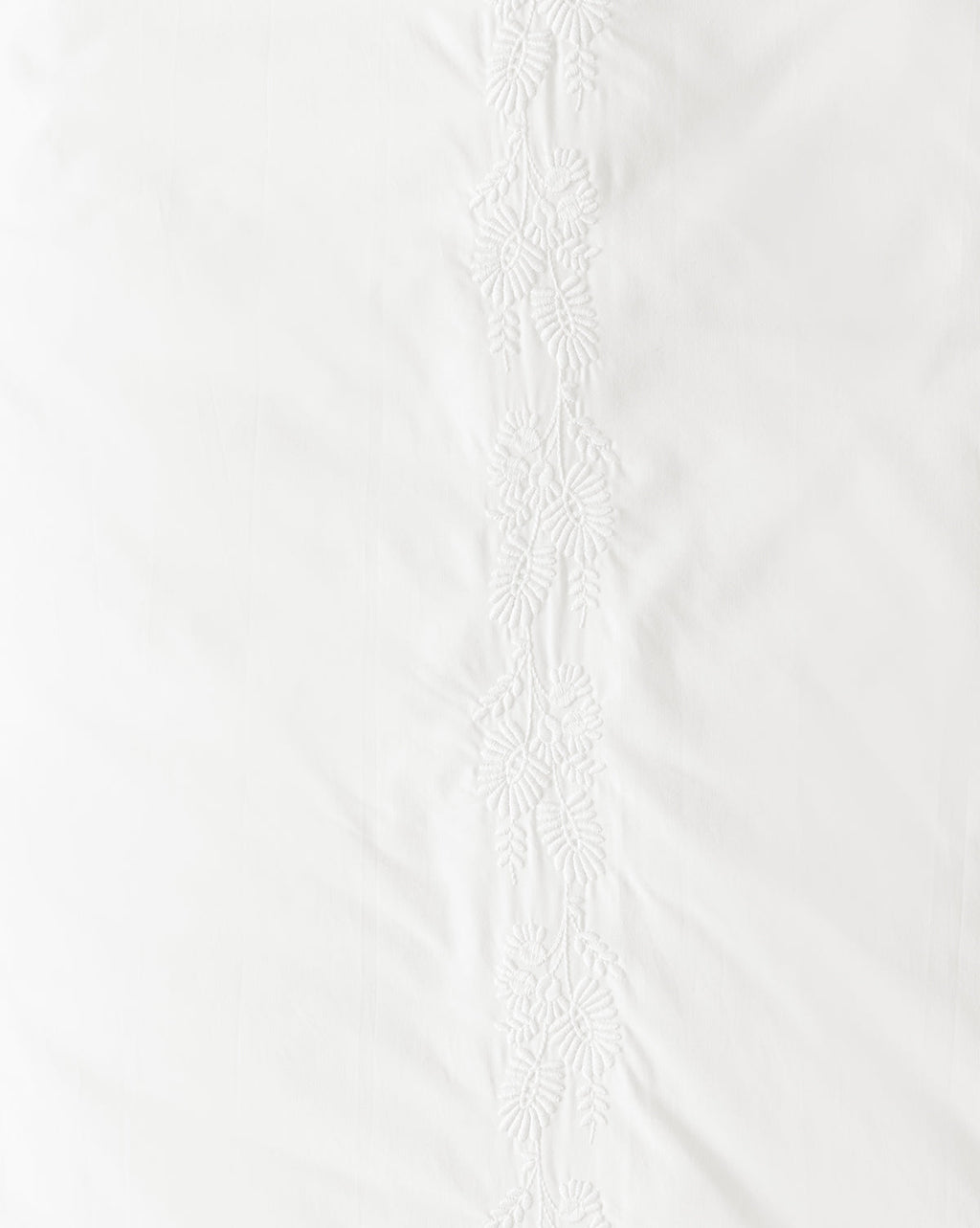 Bianca Organic Percale Embroidered Duvet Cover