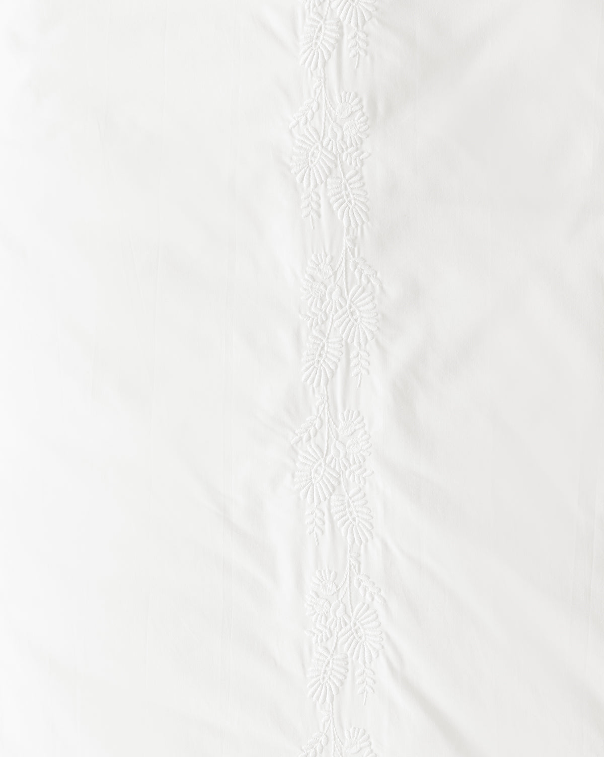 Bianca Organic Percale Embroidered Duvet Cover