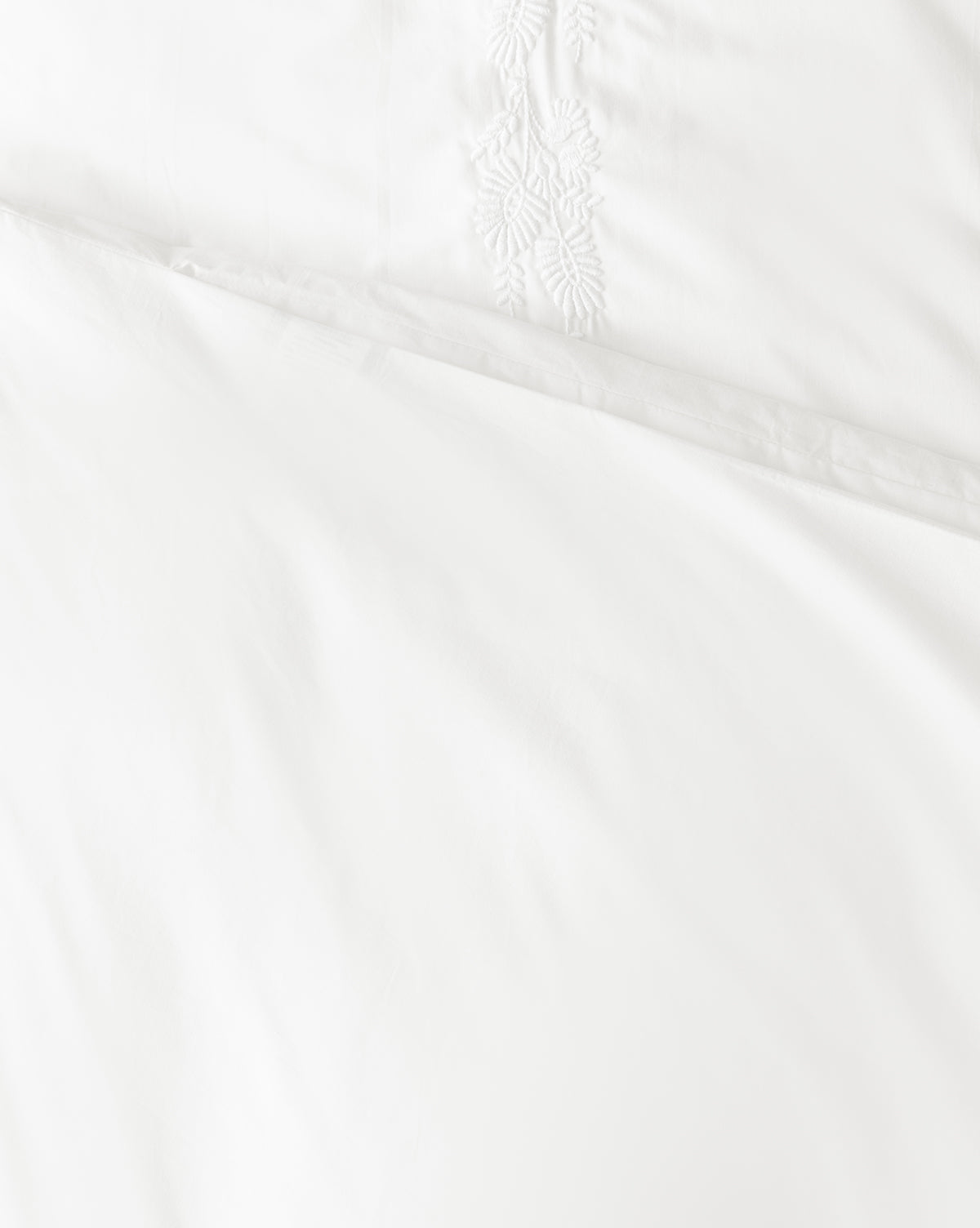 Bianca Organic Percale Embroidered Duvet Cover