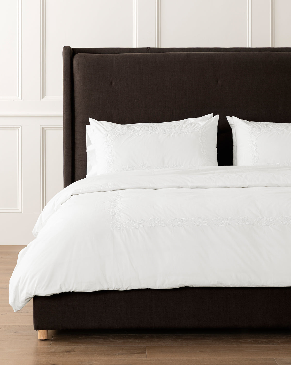 Bianca Organic Percale Embroidered Duvet Cover