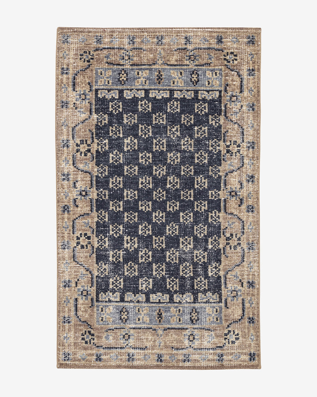 Anya Indigo Hand-Knotted Wool Rug